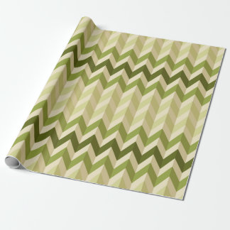 Papier Cadeau Illusion 3D Zig Zag dans les tons doux et chauds d