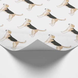 Papier Cadeau Illustration anglaise de la race de chiens de chas