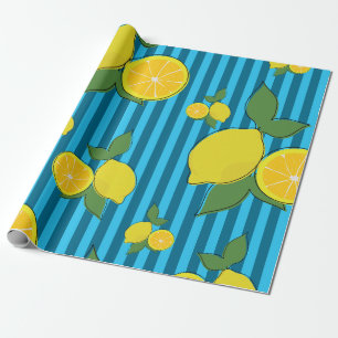 Papier Cadeau Illustration citrons