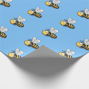 Papier Cadeau Illustration d'abeille mignon