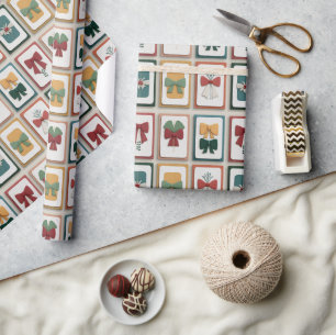 Papier Cadeau Illustration d'arche de Noël joyeuse