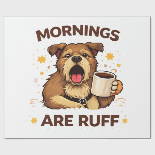 Papier Cadeau Illustration de chien confortable