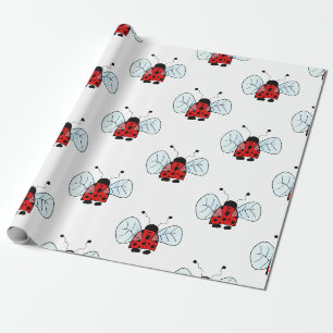 Papier Cadeau Illustration de coccinelle mignonne
