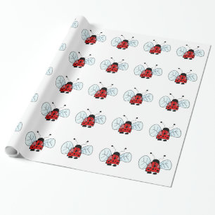 Papier Cadeau Illustration de coccinelle mignonne