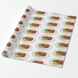 Papier Cadeau Illustration de dessin de steak