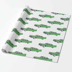 Papier Cadeau Illustration de dessin de voiture classique 1959