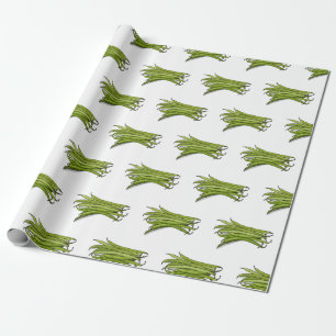 Papier Cadeau Illustration de haricots verts