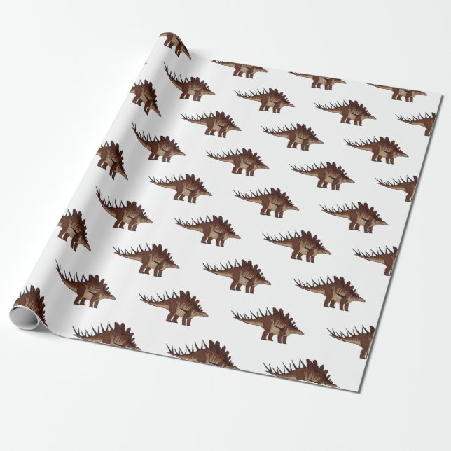 Papier Cadeau Illustration de Kentrosaurus (Déroulé)