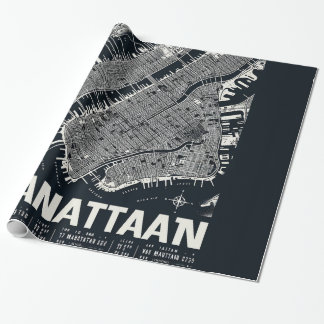 Papier Cadeau Illustration de la carte de Manhattan