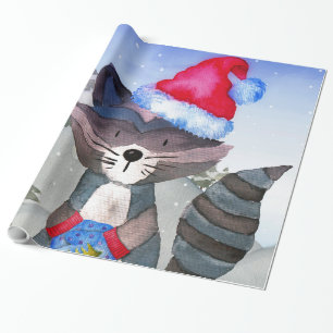 Papier Cadeau Illustration de la course des amis de la forêt d'h