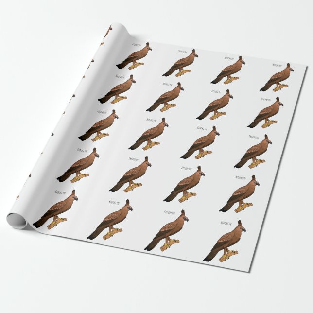 Papier Cadeau Illustration de l'aigle à faucon de Javan (Déroulé)