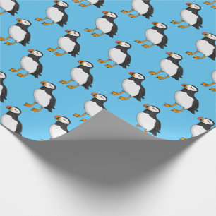 Papier Cadeau Illustration de macareux de l'Atlantique