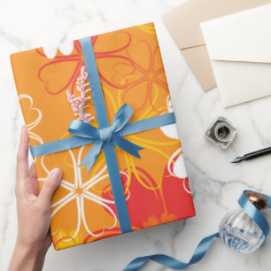 Papier Cadeau Illustration de marguerite colorée mignonne motif