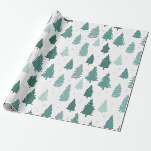 Papier Cadeau Illustration de motifs de pins de Noël