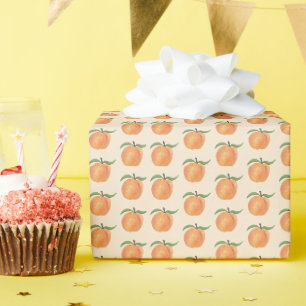 Papier Cadeau Illustration de pêche peinte mignonne 