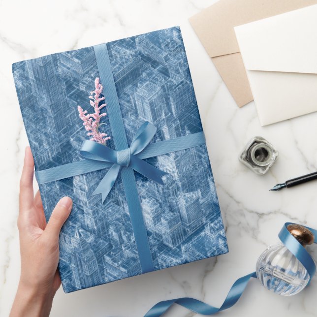 Papier Cadeau Illustration de plan directeur architectural de la (Cadeaux)