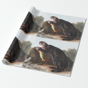 Papier Cadeau Illustration de Sea Otter (Marina Enhydra)