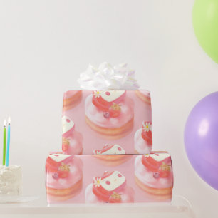 Papier Cadeau Illustration de tarte aux fraises