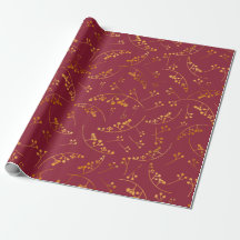 Illustration des baies d'or modernes marsala motif