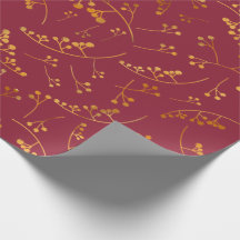 Illustration des baies d'or modernes marsala motif