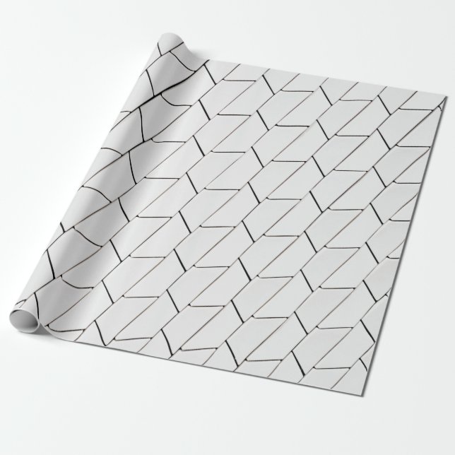 Papier Cadeau Illustration des lignes blanches et noires (Déroulé)