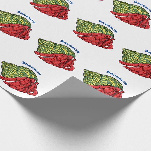 Papier Cadeau Illustration du crabe mignon (Coin)