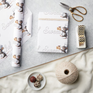Papier Cadeau Illustration du logo de la souris "Sweet Chef"
