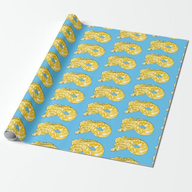 Papier Cadeau Illustration du serpent python birman (Déroulé)