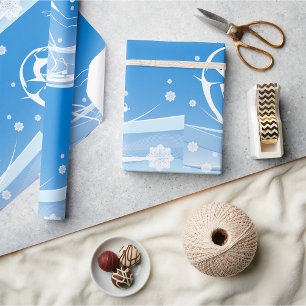 Papier Cadeau Illustration du sport de patinage sur glace