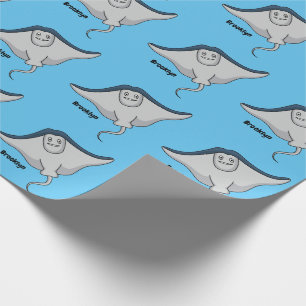 Papier Cadeau Illustration d'une caricature de poisson stingray