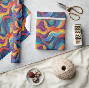 Papier Cadeau Illustration dynamique de la tapisserie Abstraite