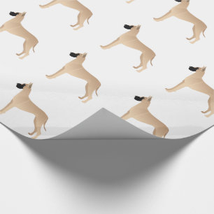 Papier Cadeau Illustration Silhouette de la race de chiens de gr