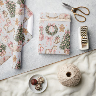 Papier Cadeau illustration sur le thème de Noël