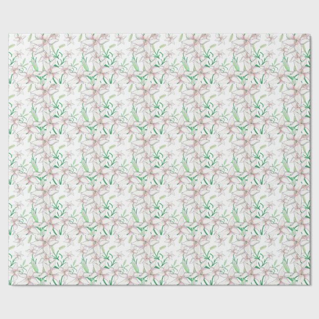 Papier Cadeau Illustration White Lilies (Couture)