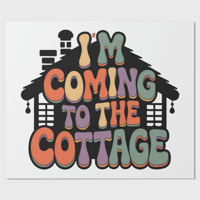 Papier Cadeau Im Coming to the Cottage (Plat)