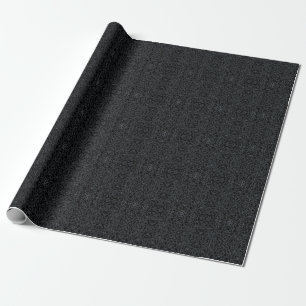 Papier Cadeau Image Miroir Abstraite Chaînée Grise Sur Fond Noir