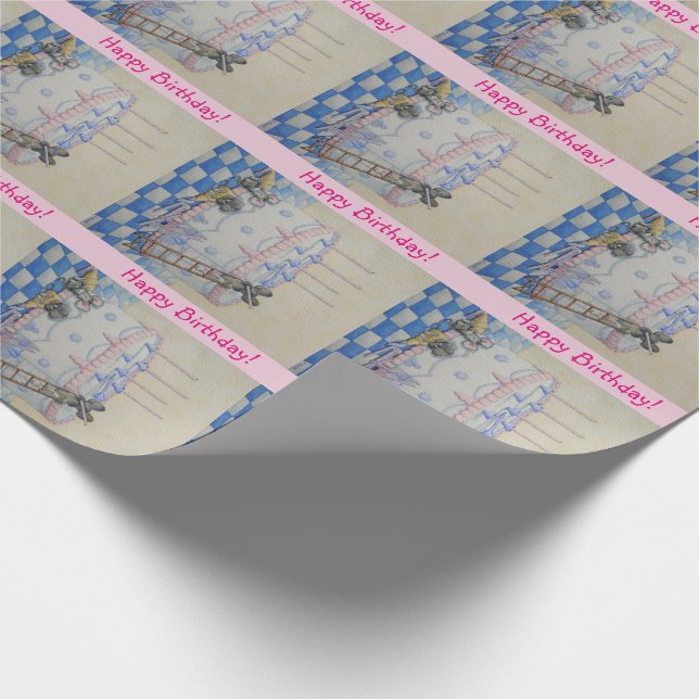 Papier Cadeau Image originale du gâteau d'anniversaire de souris (Coin)