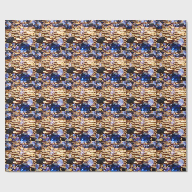 Papier Cadeau Imaginaire de luxe Gemstone Abstrait (Plat)