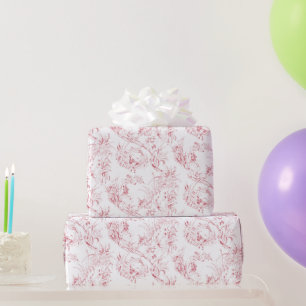 Papier Cadeau Imaginaire Floral vintage rose toile