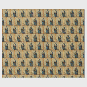 Papier Cadeau Imaginaire Vintage Grimoire de l'Assistant Mystiqu