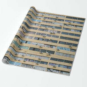 Papier Cadeau Immeuble jaune