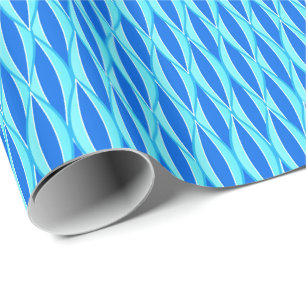 Papier Cadeau Impression à ruban du milieu du siècle - nuances d