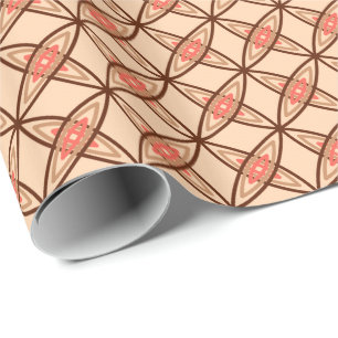 Papier Cadeau Impression atomique moderne du milieu du siècle -