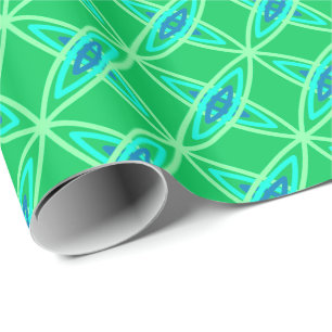Papier Cadeau Impression atomique moderne du milieu du siècle -