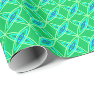 Papier Cadeau Impression atomique moderne du milieu du siècle -