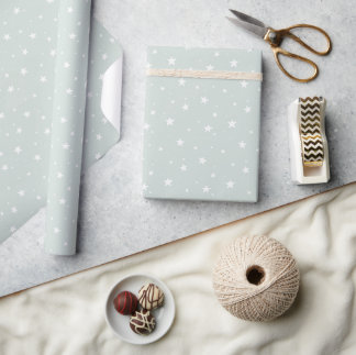 Papier Cadeau Impression Boho Rêveuse étoile Enfants Doux Mint C