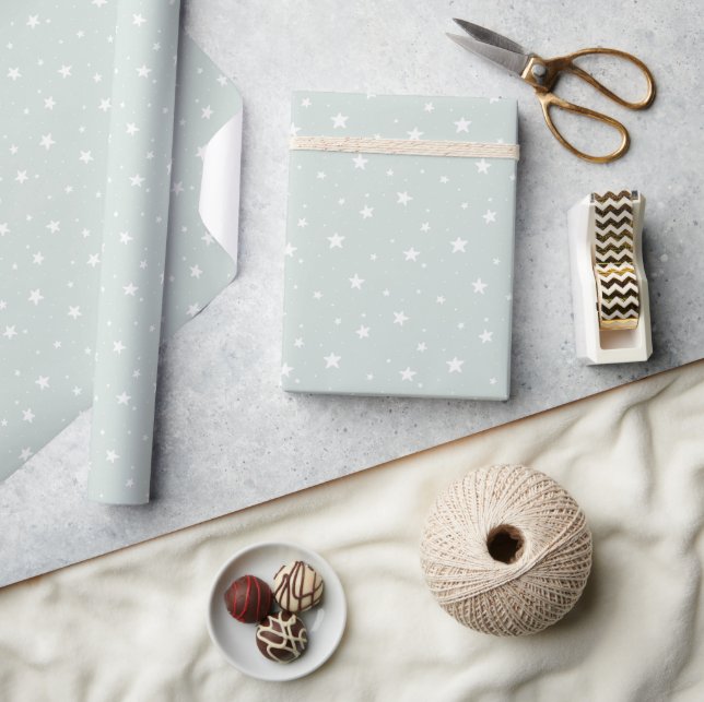 Papier Cadeau Impression Boho Rêveuse étoile Enfants Doux Mint C (Artisanat)