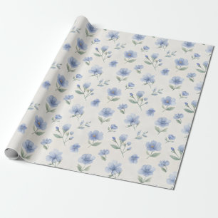 Papier Cadeau Impression botanique de fleurs sauvages cottagecor