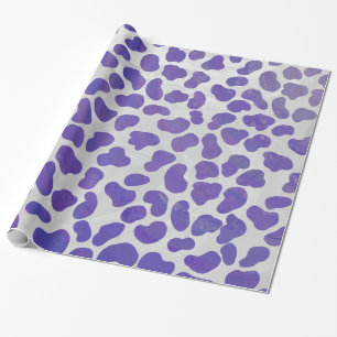 Papier Cadeau Impression dalmate violet et blanche