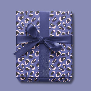 Papier Cadeau Impression d'animal abstrait violet